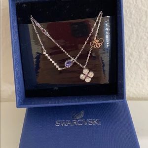 Swarovski 4 Leaf Clover and Bee necklace